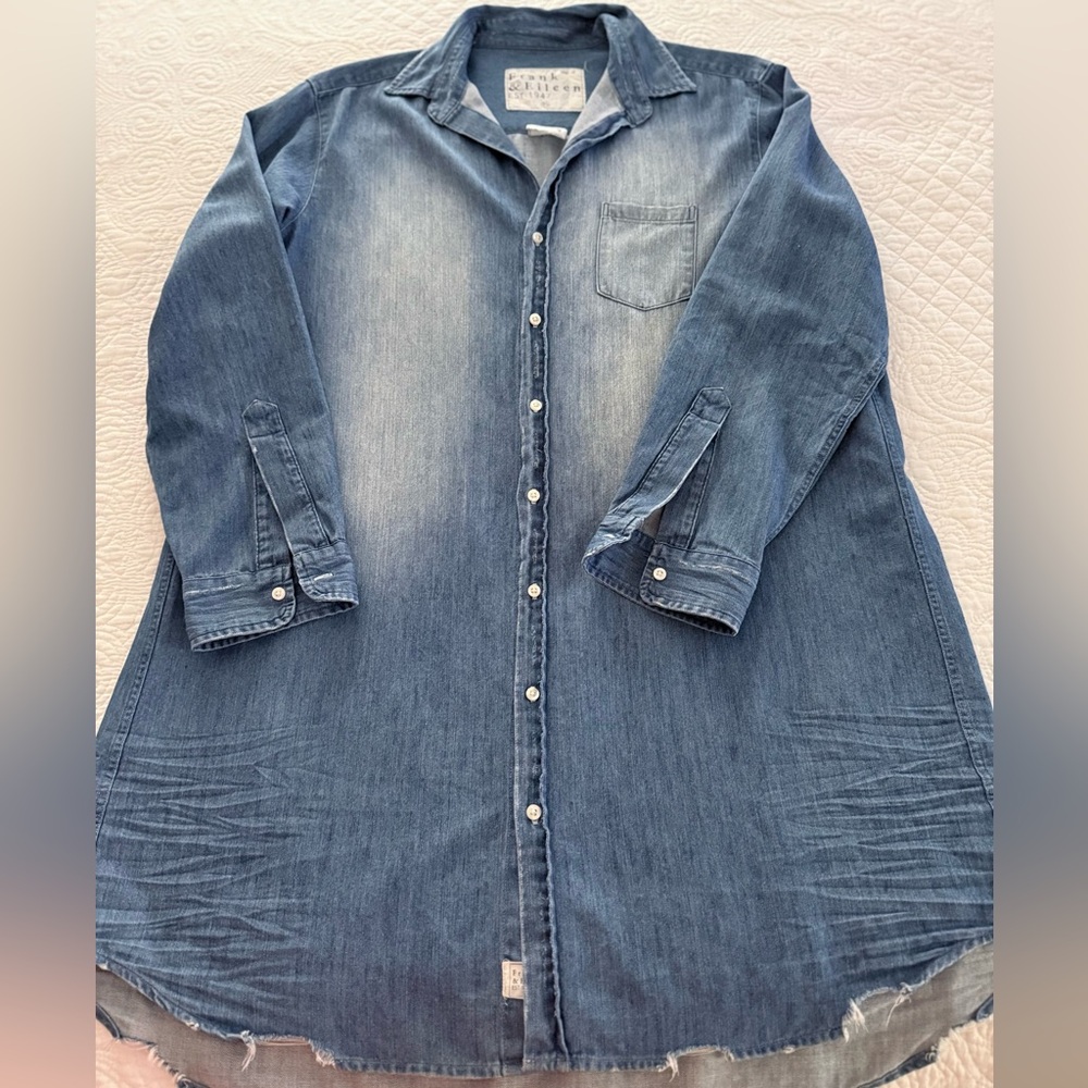 Frank & Eileen.  Mary denim shirt dress.  XL